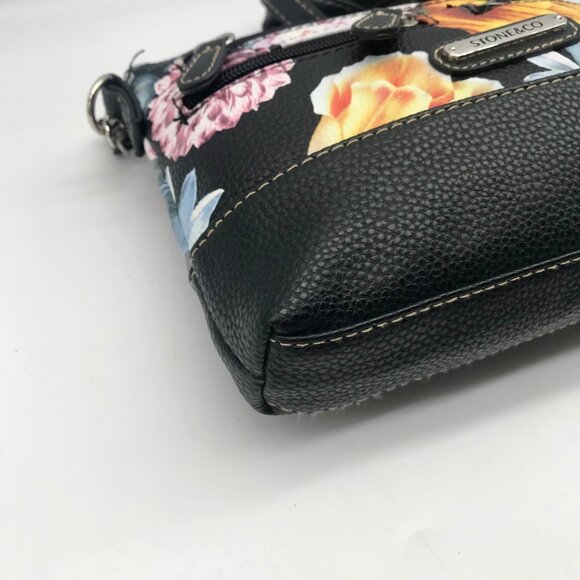 Stone & Co Faux Leather Floral Crossbody Bag - Picture 6 of 10